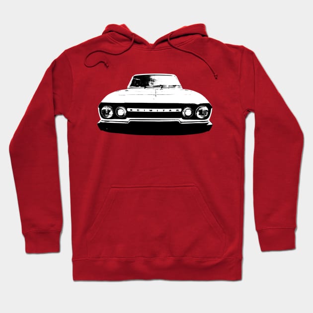 Reliant Scimitar 1970s British classic car monoblock black and white Hoodie by soitwouldseem